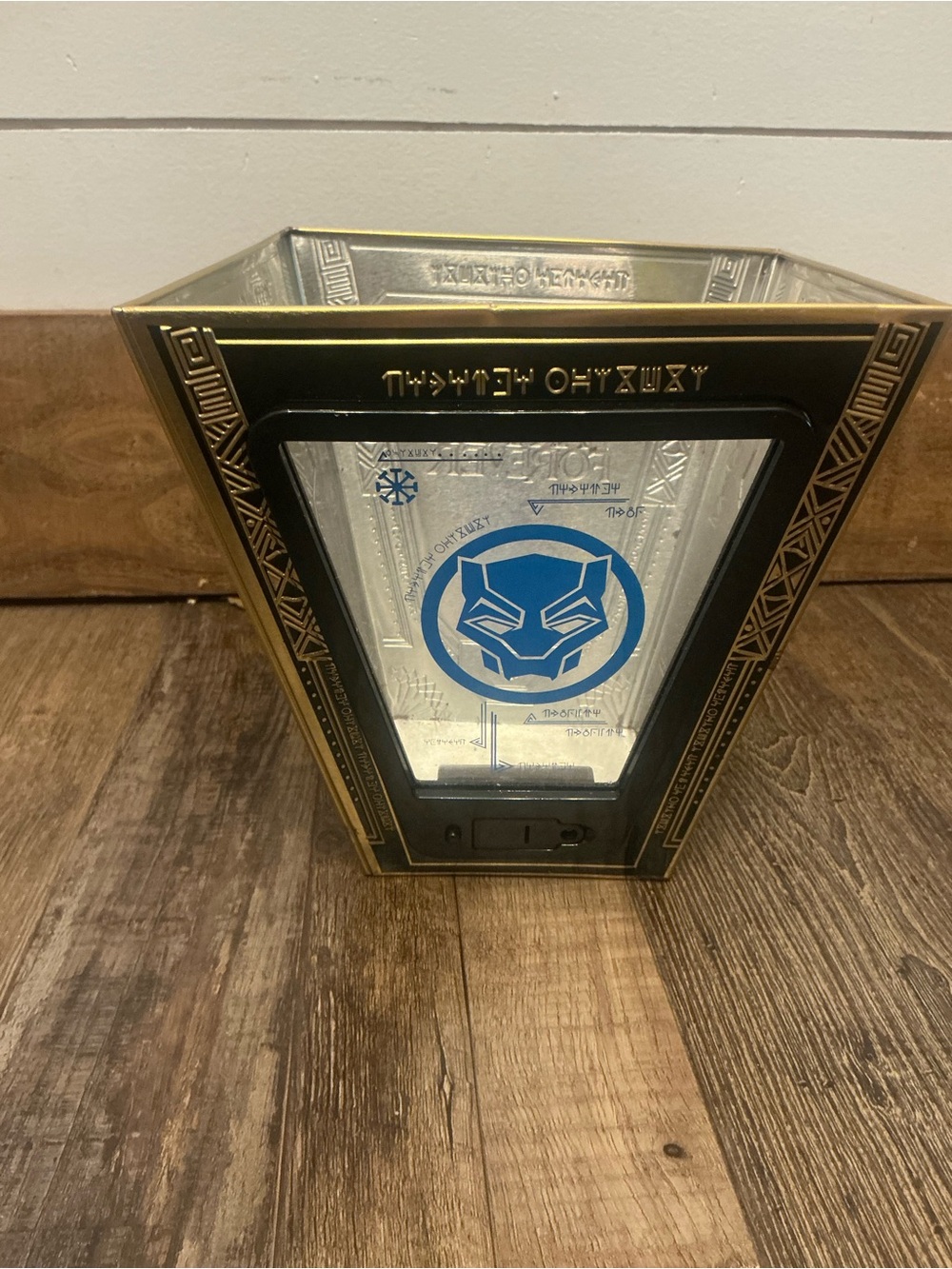 Black Panther Wakanda Forever AMC Light Up Blinking Popcorn Tin Bucket